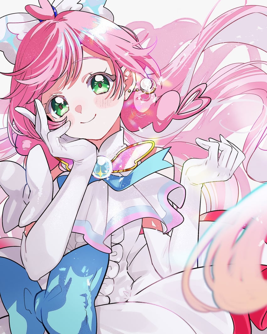 nijigaoka mashiro and cure prism (precure and 1 more) drawn by asako_(itiba)