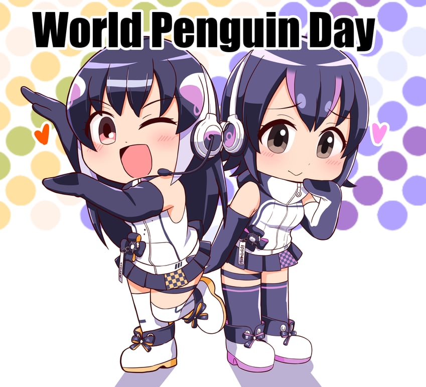 humboldt penguin and african penguin (kemono friends and 1 more) drawn by rakugaki_arai