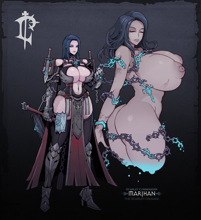 marjhan (warcraft and 1 more) drawn by l_axe