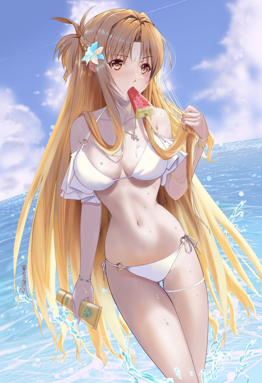 asuna (sword art online) drawn by darshima