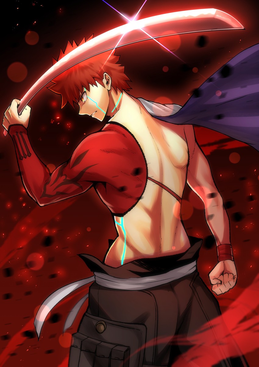 emiya shirou and senji muramasa (fate and 1 more) drawn by reon_(dainagon_azuki)