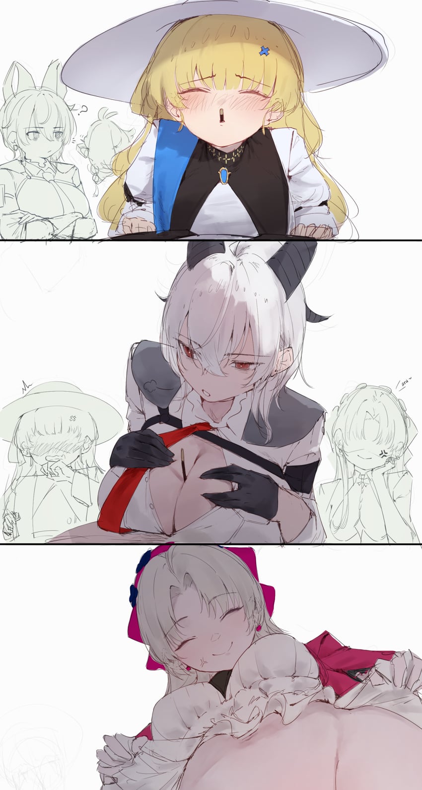 rover, zani, male rover, phoebe, and carlotta (wuthering waves) drawn by xaea_xp