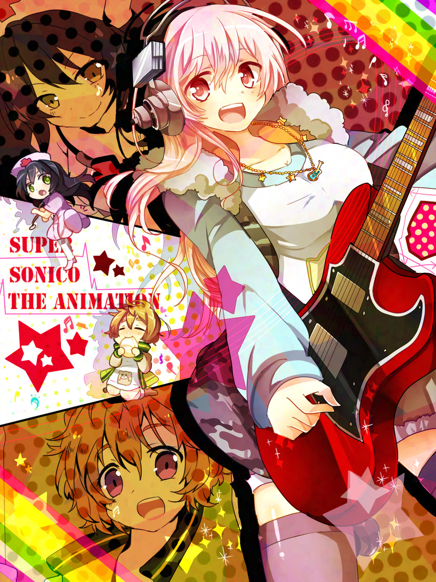 super sonico, watanuki fuuri, and fujimi suzu (nitroplus and 1 more) drawn by matryoshka_(borscht)