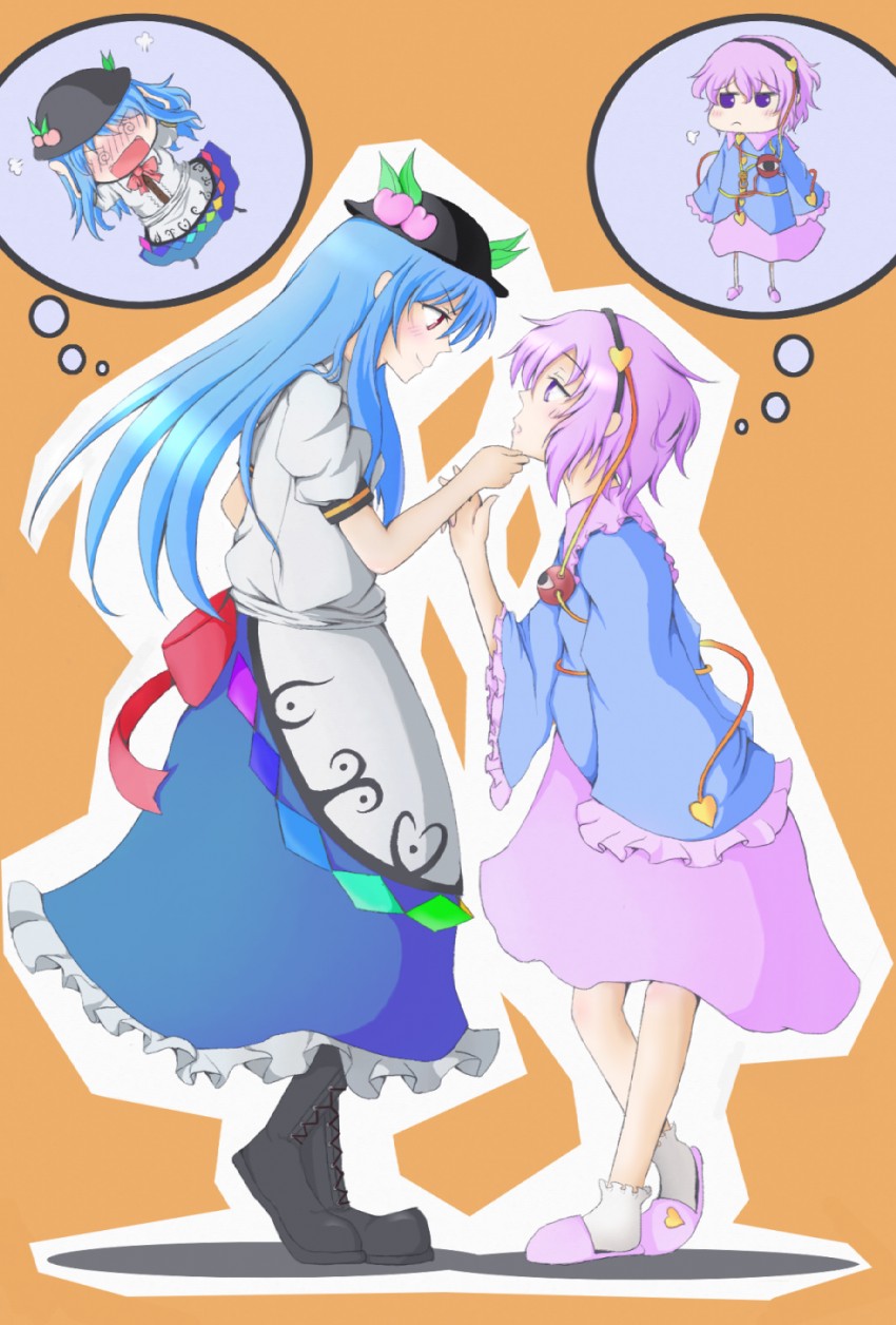 komeiji satori and hinanawi tenshi (touhou) drawn by daigorou