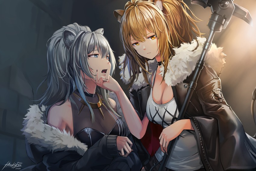 shishiro botan and siege (hololive and 1 more) drawn by hiroki_ree