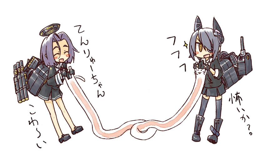 tenryuu, tatsuta, and batsubyou (kantai collection) drawn by biyora