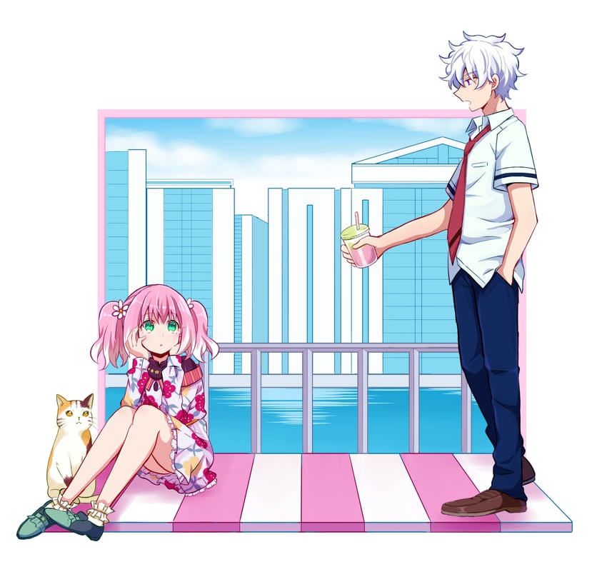 hiiragi nana and onodera kyouya (munou na nana) drawn by yukisa