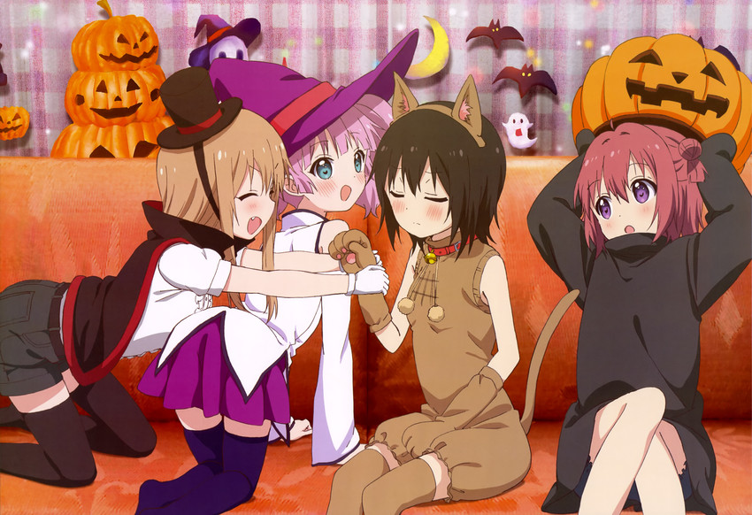 toshinou kyouko, akaza akari, funami yui, yoshikawa chinatsu, and mirakurun (yuruyuri) drawn by mizukawa_miona