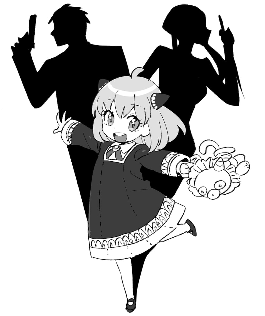 yor briar, anya, twilight, and director chimera (spy x family) drawn by dede_(qwea_00000)