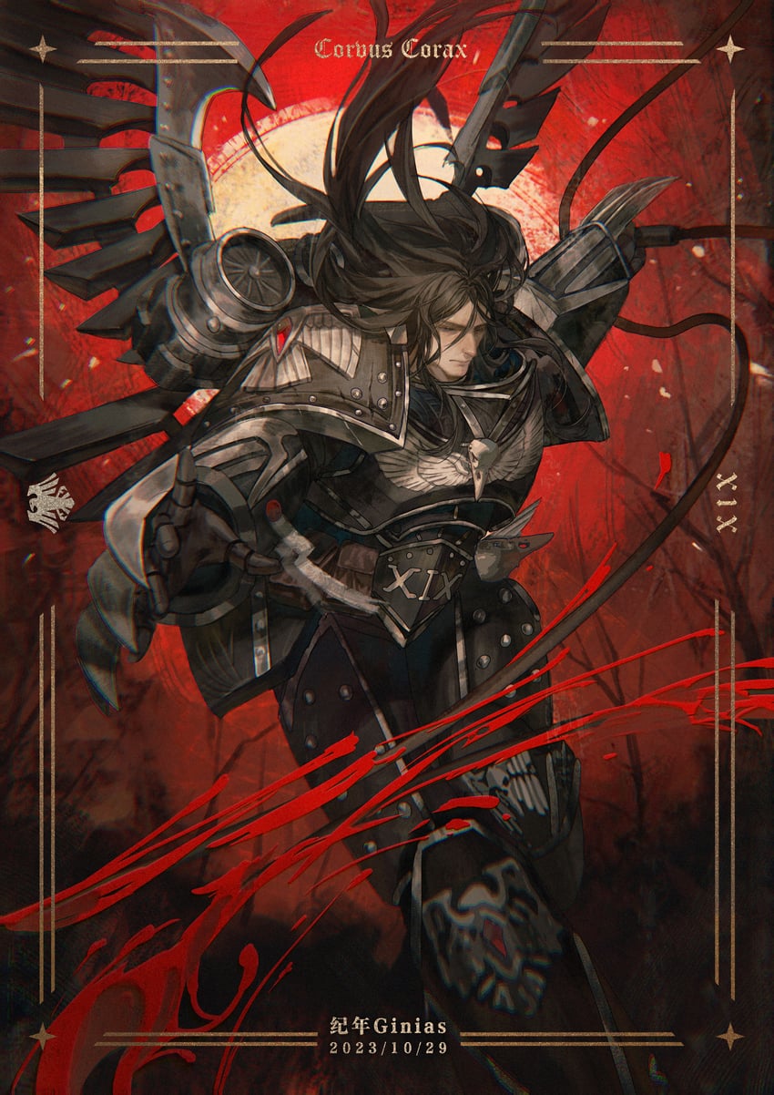 corvus corax (warhammer 40k) drawn by ginias