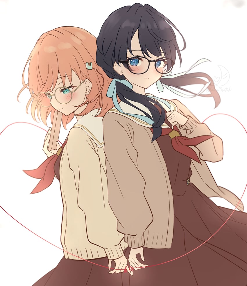 hinoshita kaho and murano sayaka (love live! and 1 more) drawn by hanazora_satsuki