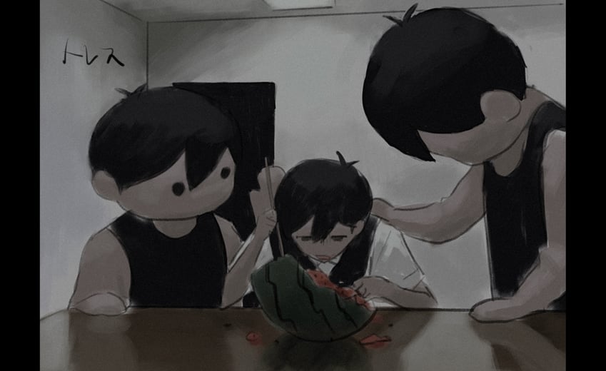 sunny, omori, and rayray (omori and 1 more) drawn by hai_(haihki)