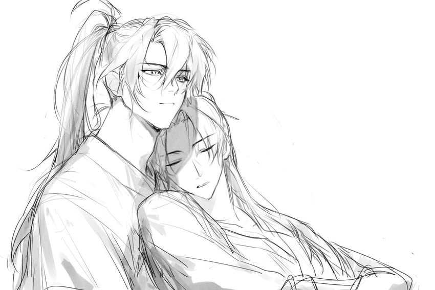 cheongmyeong and tang bo (return of the mount hua sect) drawn by jjangi