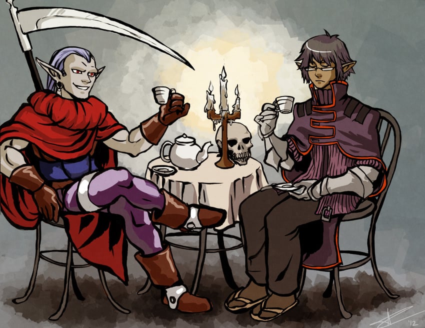 magus and griff (chrono trigger and 1 more) drawn by varethane