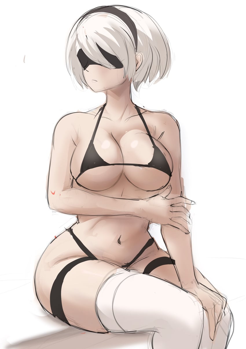 2b (nier:automata and 1 more) drawn by rakeemspoon