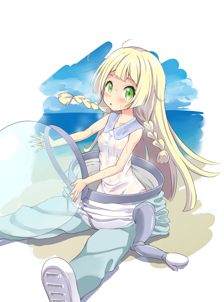 lillie (pokemon and 1 more) drawn by tenjou_ryuka