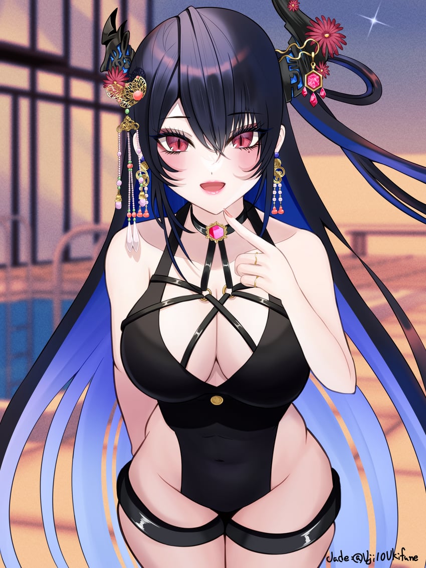 nerissa ravencroft (hololive and 1 more) drawn by uji10ukifune