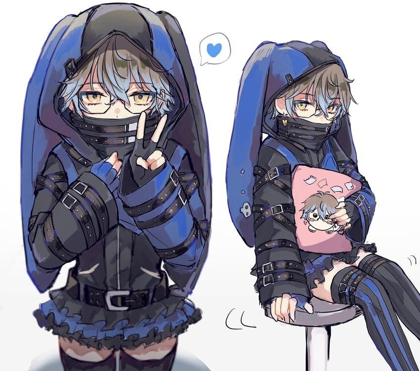 ike eveland and effole (nijisanji and 2 more) drawn by ngron027