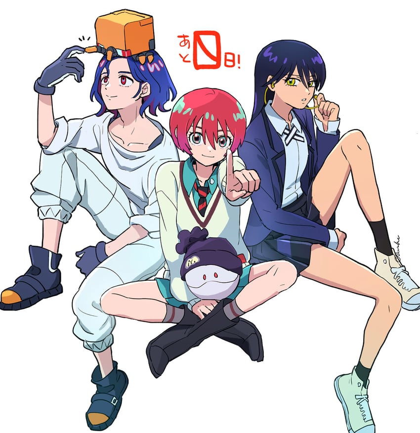 amate yuzuriha, haro, shuji ito, nyaan, and conch (gundam and 1 more) drawn by rsuhima