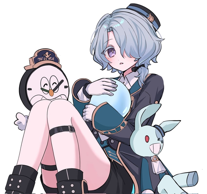 misha and clockie (honkai and 1 more) drawn by dhow028