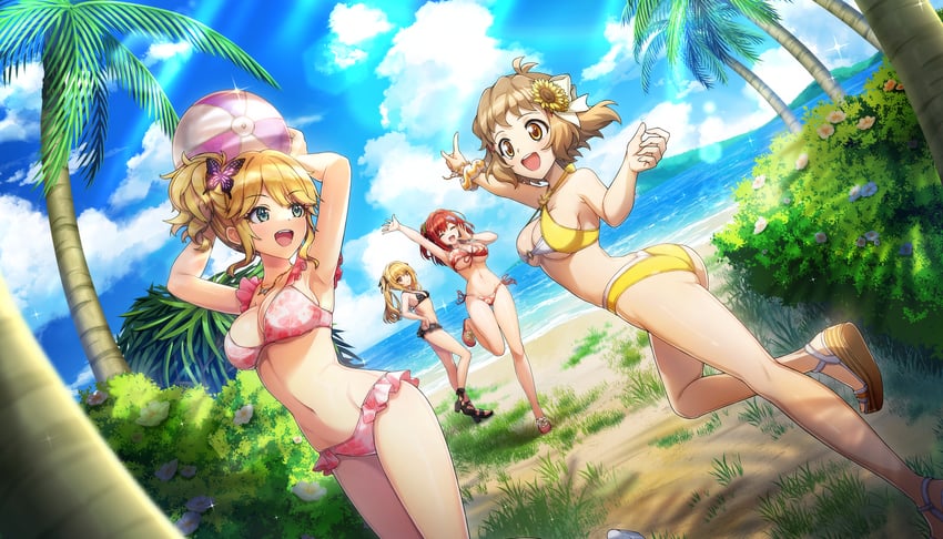 tachibana hibiki, sakimiya iruka, izumi kiri, and kazami ellen (senki zesshou symphogear and 1 more) drawn by ootomo_takuji
