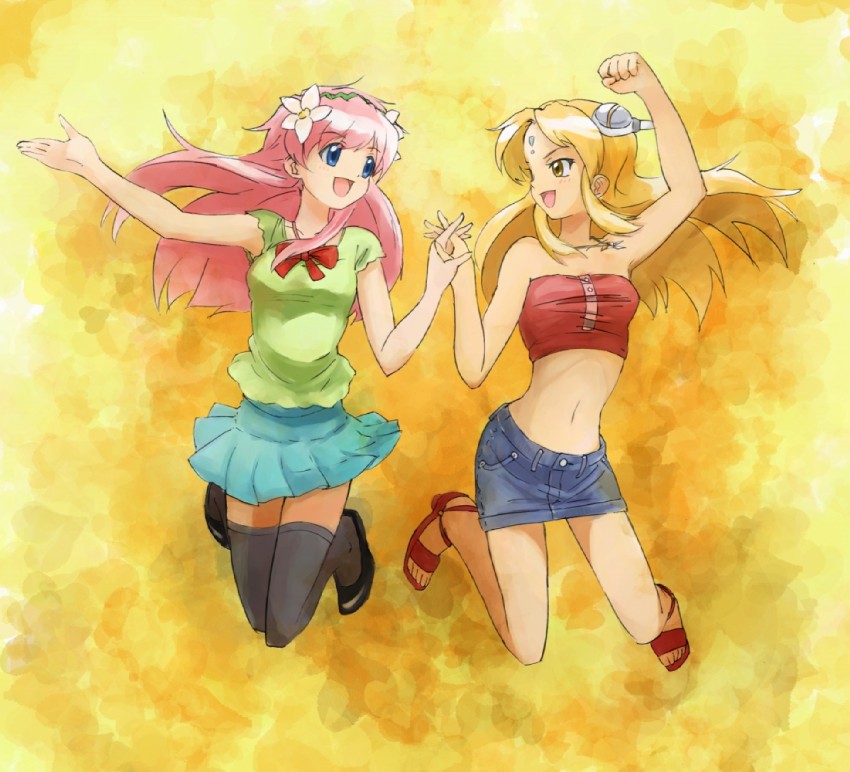 milfeulle sakuraba and ranpha franboise (galaxy angel) drawn by nyama
