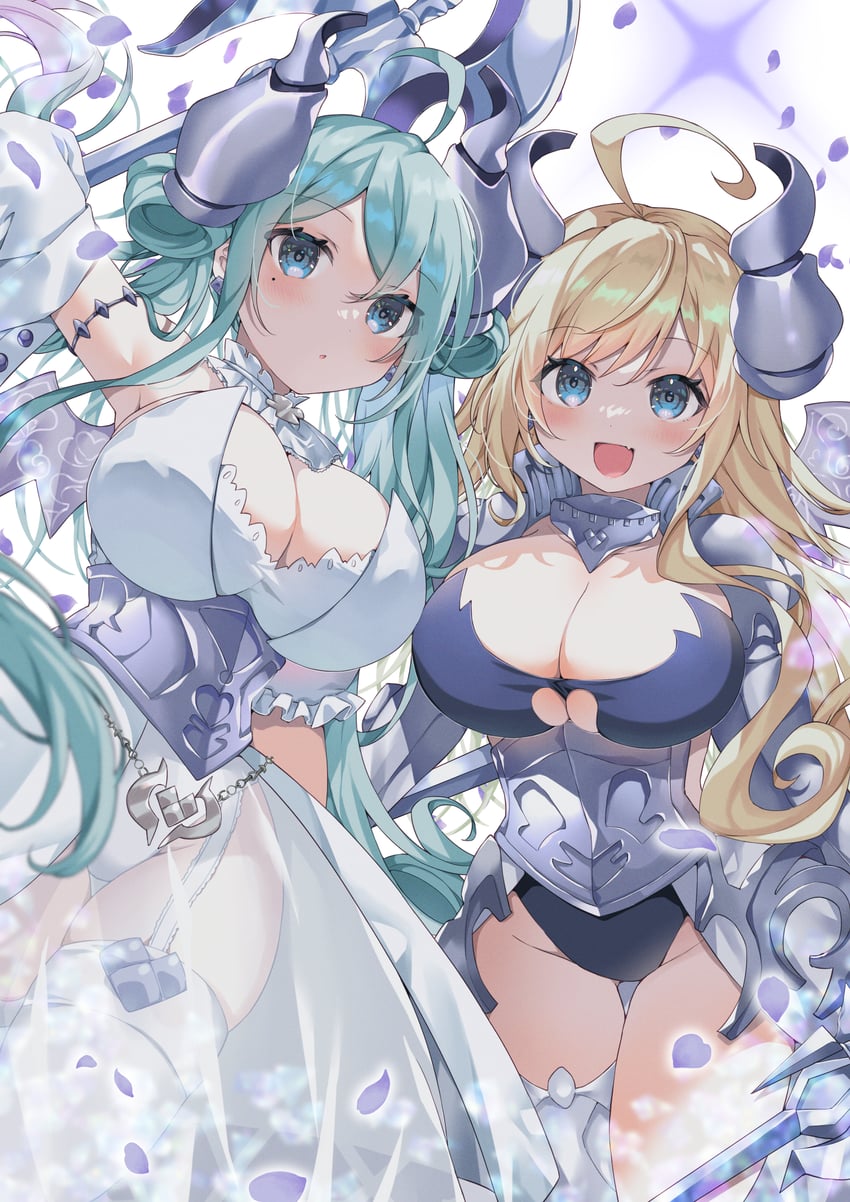 lovely labrynth of the silver castle, lady labrynth of the silver castle, isogiku, and gloriosa (yu-gi-oh! and 1 more) drawn by yam_(yamap_mako)