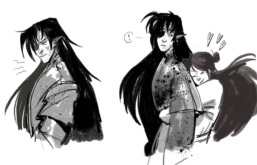 xie lian and hua cheng (tianguan cifu) drawn by yaroslava_murashko