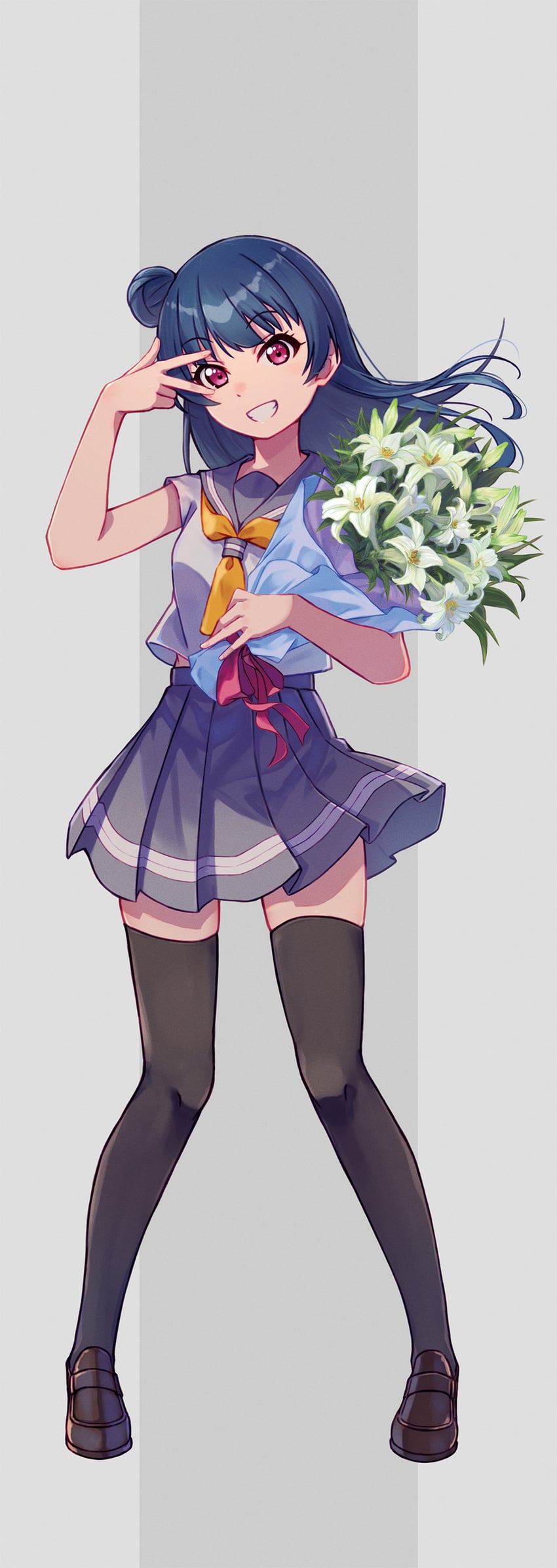 tsushima yoshiko (love live! and 1 more) drawn by macken666