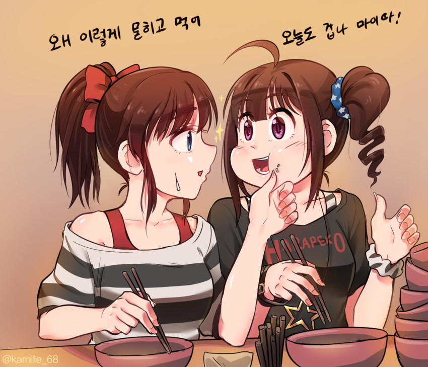 yokoyama nao and satake minako (idolmaster and 1 more) drawn by kamille_(vcx68)