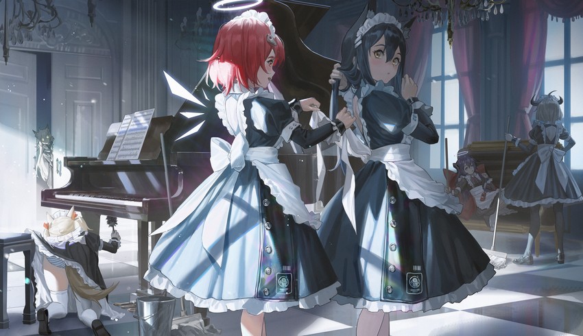 texas, lappland, exusiai, mostima, sora, and 1 more (arknights) drawn by ttk_(kirinottk)