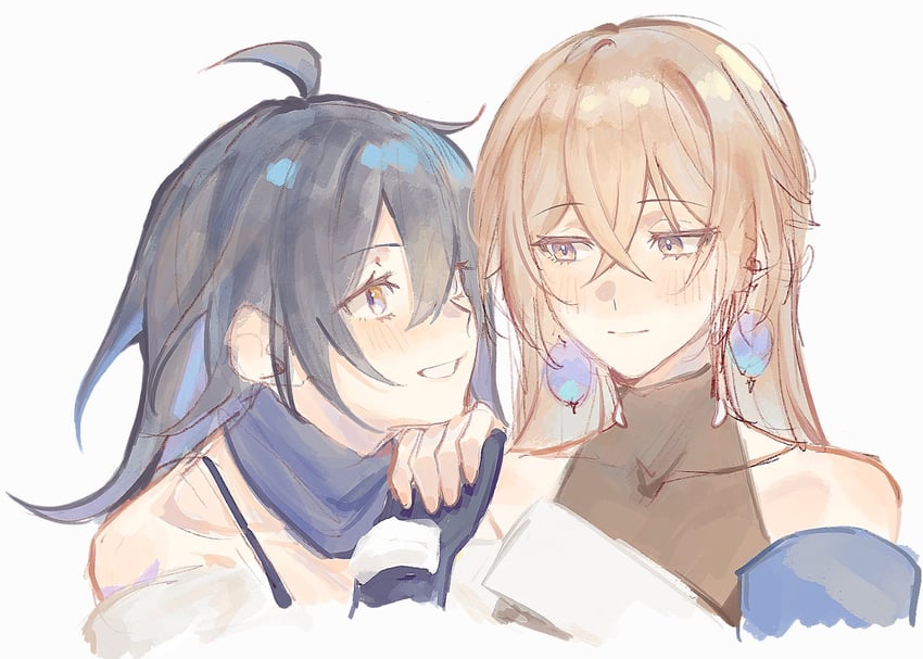 bronya rand and seele (honkai and 1 more) drawn by elan_ouo
