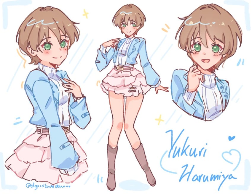 harumiya yukuri (love live! and 1 more) drawn by elgorritodedawn