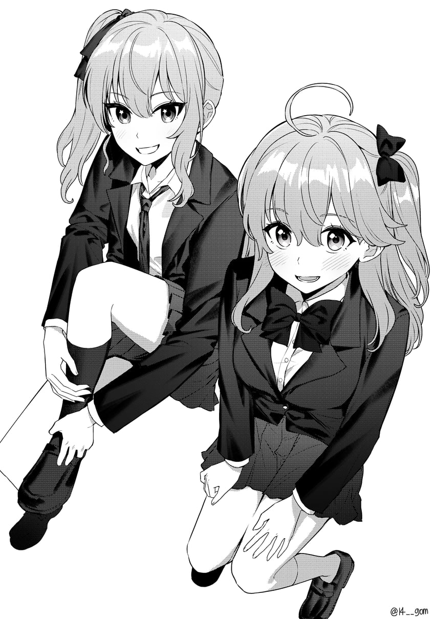 hoshimachi suisei and sakura miko (hololive) drawn by 14_(vision5032)