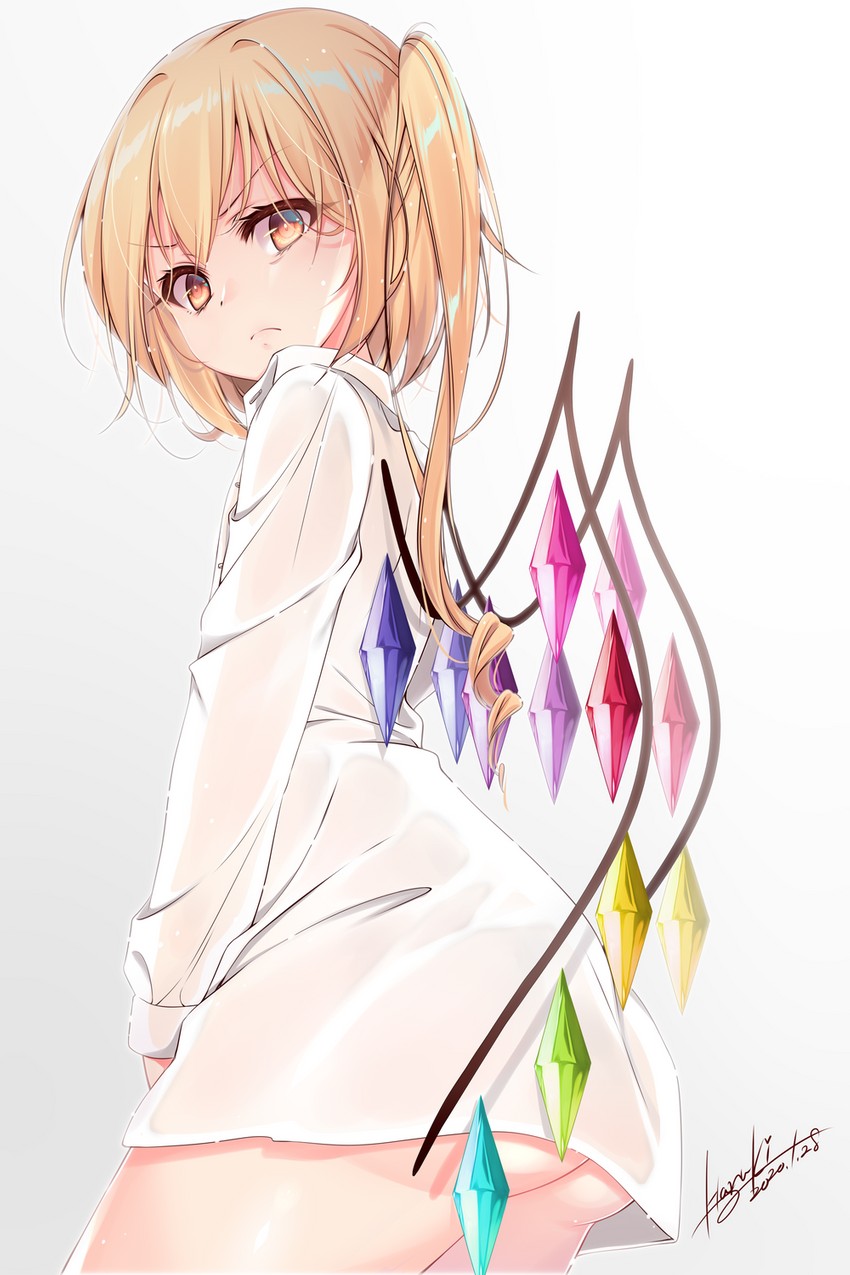flandre scarlet (touhou) drawn by haruki_(colorful_macaron)