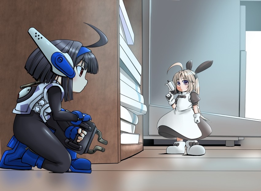 hoihoi-san and combat-san (ichigeki sacchuu!! hoihoi-san) drawn by kagura_roku