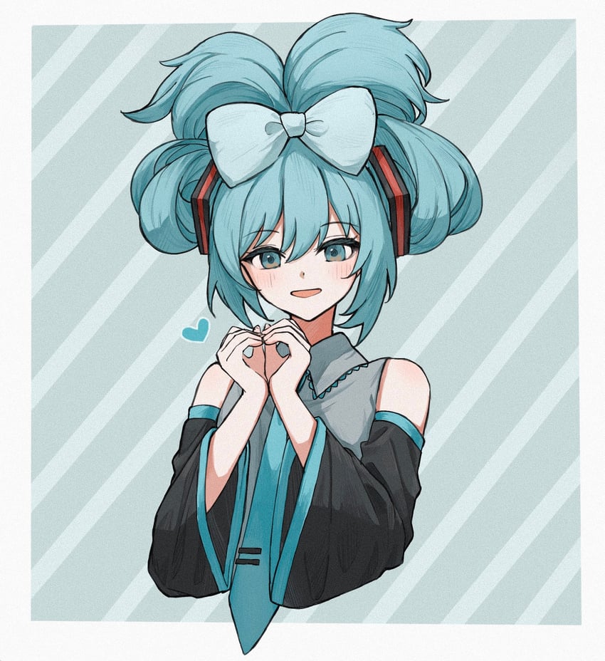hatsune miku and cinnamiku (vocaloid and 1 more) drawn by shiroha_148