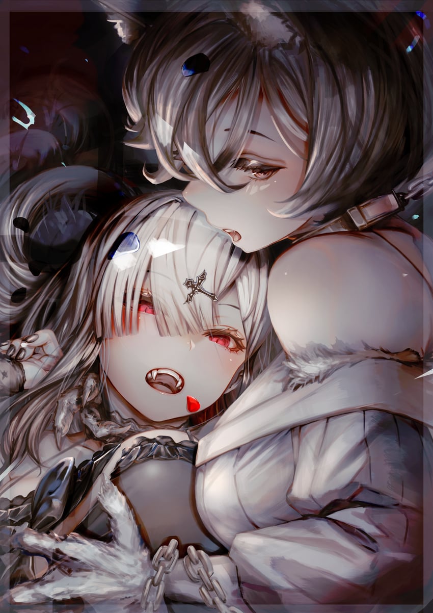 sukoya kana and shirayuki tomoe (nijisanji) drawn by soleil_(soleilmtfbwy03)