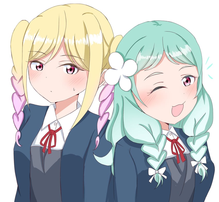 onitsuka natsumi and onitsuka tomari (love live! and 1 more) drawn by matcha_moti_(matcha_427)