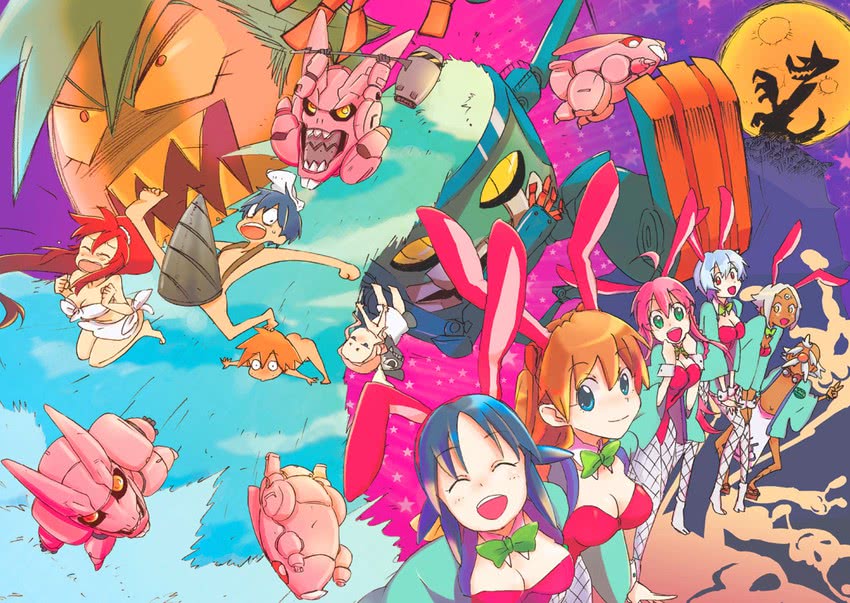souryuu asuka langley, ayanami rei, yoko littner, simon, kamina, and 6 more (neon genesis evangelion and 4 more) drawn by mokeo
