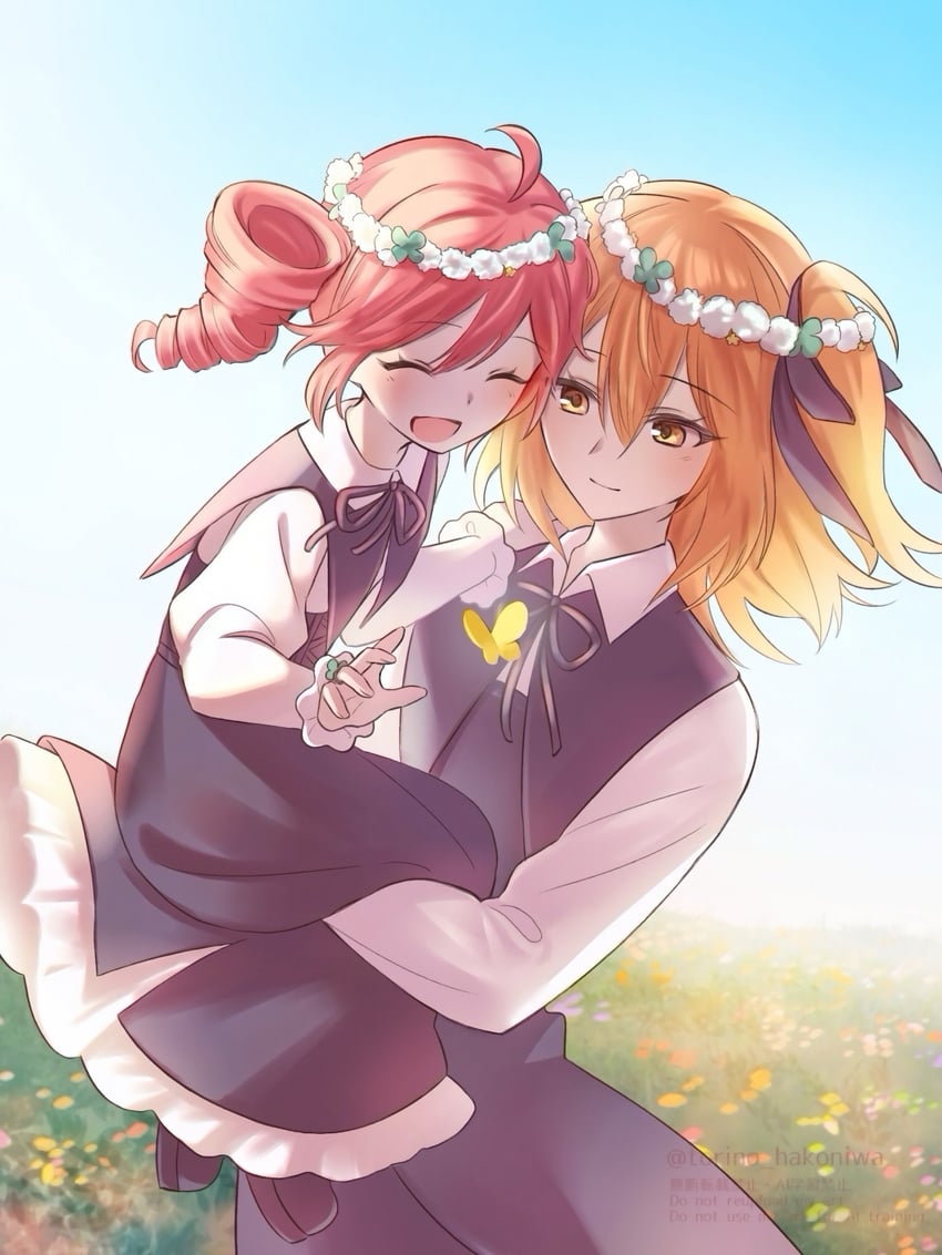 kasane teto and adachi rei (utau and 2 more) drawn by amau_totori