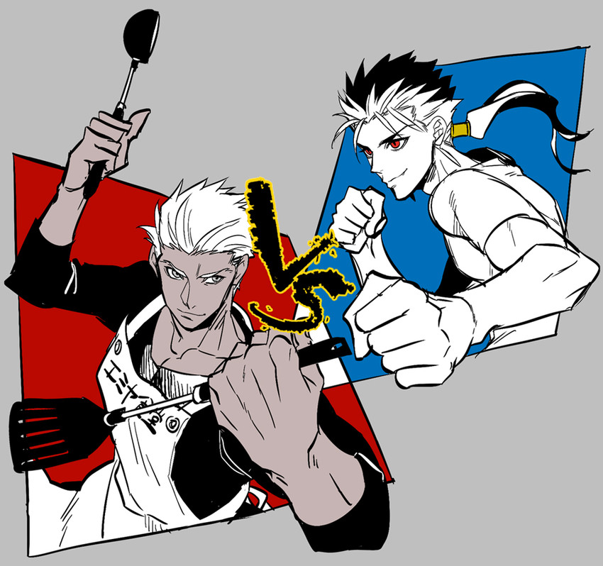 archer and cu chulainn (fate and 1 more) drawn by mayuki_(ubiquitous)