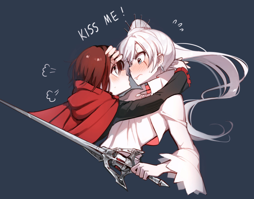 ruby rose and weiss schnee (rwby) drawn by kuma_(bloodycolor)