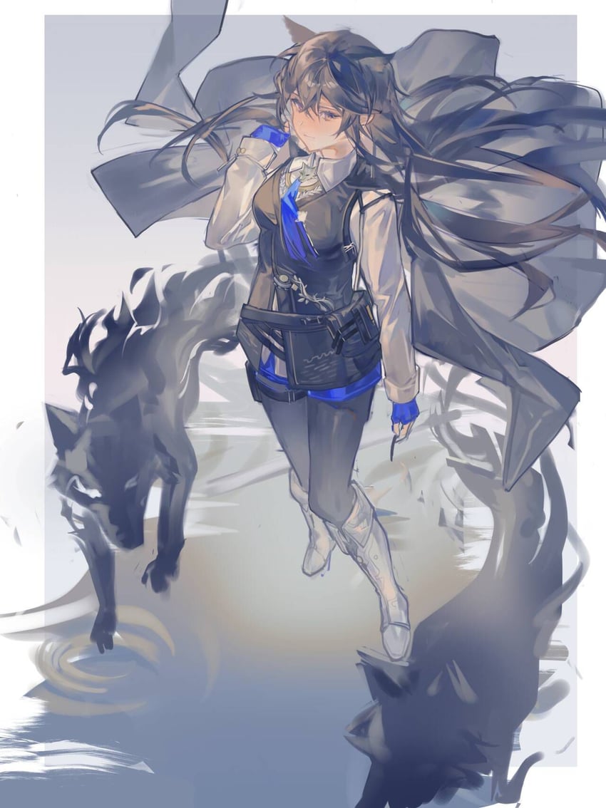 texas and texas the omertosa (arknights) drawn by lin_qing_(phosphorus_1104)