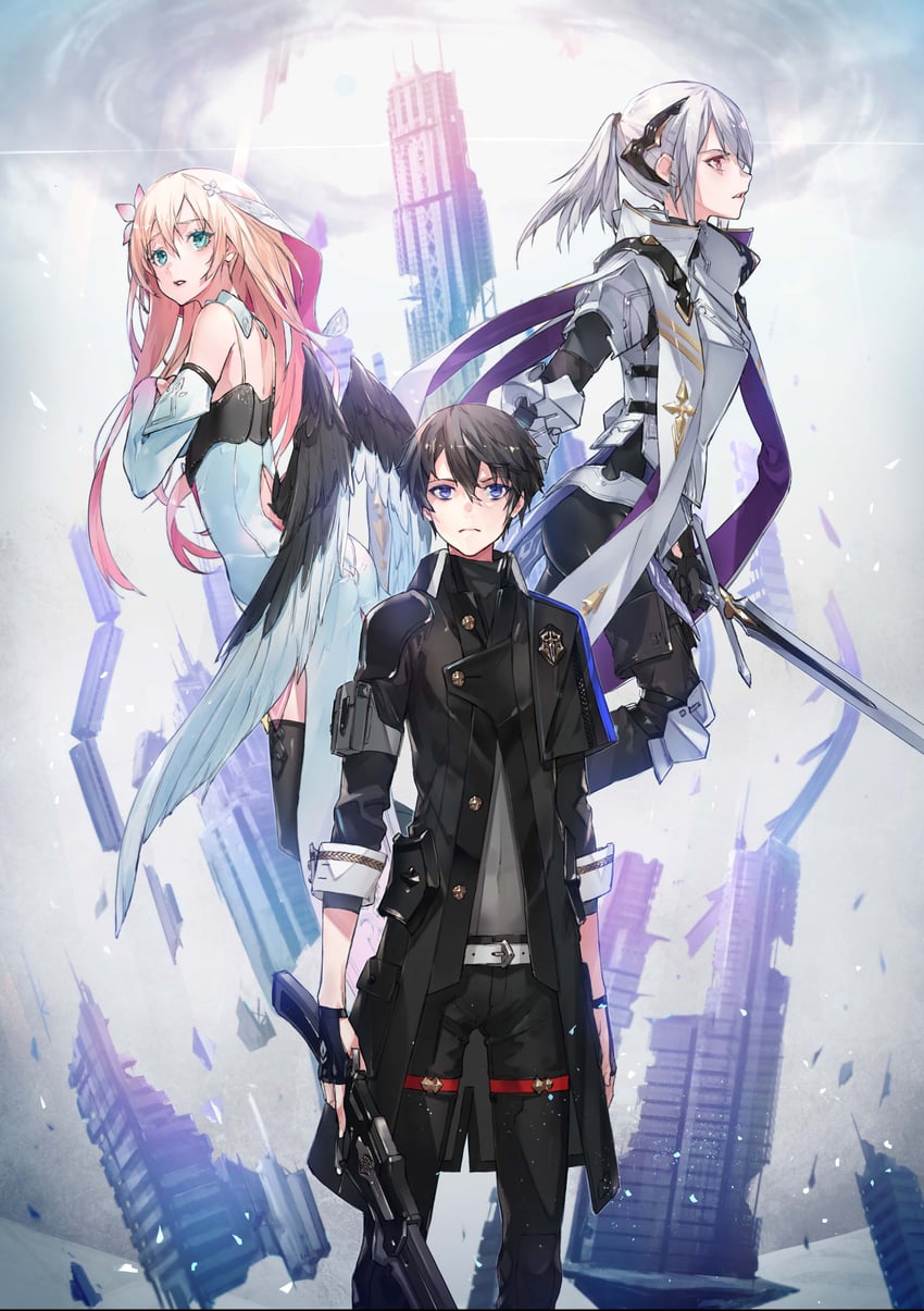 rinne, kai sakura vento, and jeanne e anise (naze boku no sekai wo daremo oboeteinai no ka?) drawn by neco