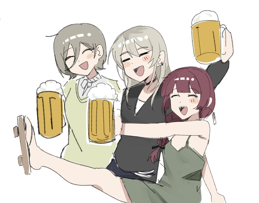 kawaragi momoka, hiroi kikuri, and rupa (bocchi the rock! and 1 more) drawn by haidao_mao