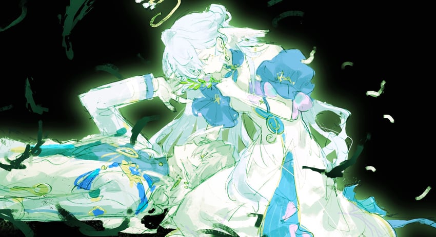 robin and sunday (honkai and 1 more) drawn by ehrx8n