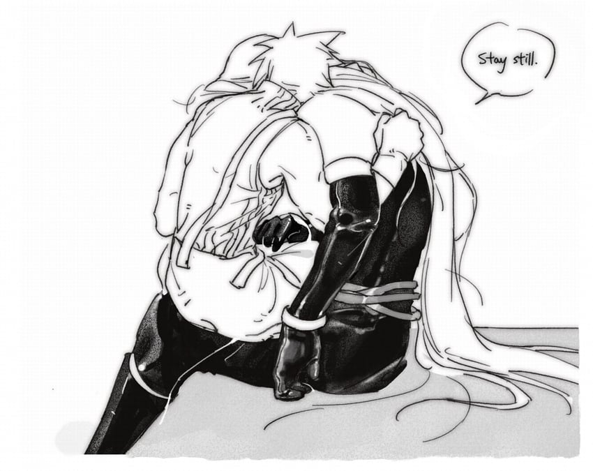 cloud strife and sephiroth (final fantasy and 2 more) drawn by sansgarnish00