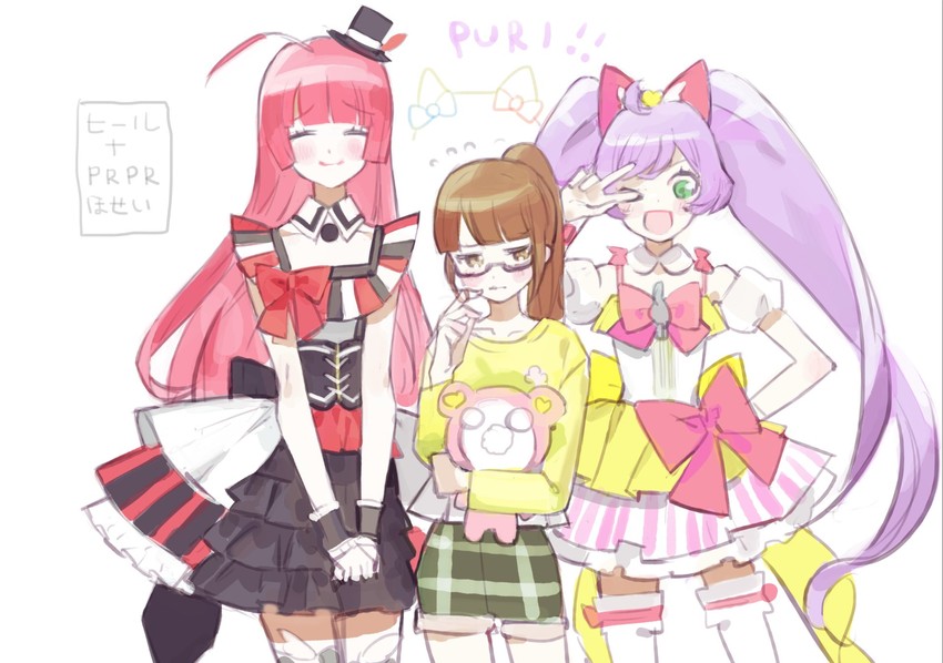 manaka laala, minami mirei, hojo sophy, and kuma (pretty series and 1 more) drawn by nishihara_isao