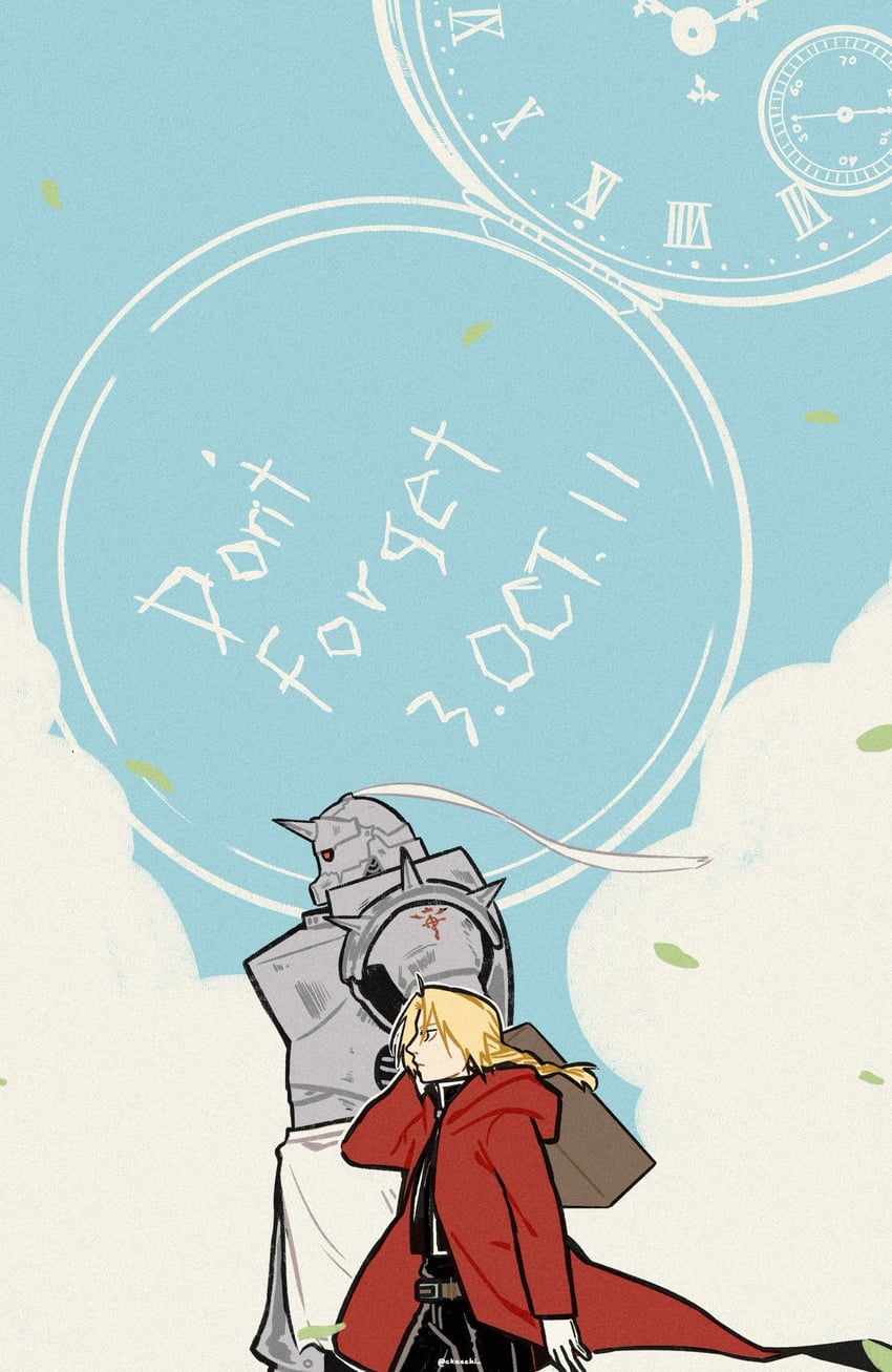 edward elric and alphonse elric (fullmetal alchemist) drawn by zkun4732